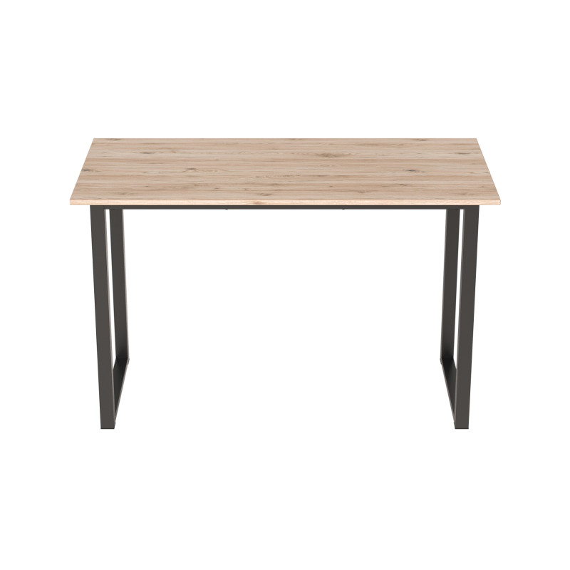 Стіл письмовий Кнап 2 Ferrum-decor 75x120x60 Чорний метал ДСП Дуб Сан-Марино 16 мм (FRD-106395)