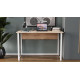 Компьютерный стол Ferrum-decor Курт 75x100x60 белый ДСП Дуб Сан-Марино 16мм (FRD-102199) - фото 2