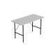 Стол письменный Line Тайм Ferrum-decor 75x120x60 Черный металл ДСП Белое 16 мм (FRD-104885) - фото 3