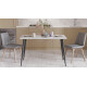 Стіл кухонний Марсель 50 Ferrum-decor 75x120x60 Чорний метал ДСП Бетон 32 мм (FRD-106695) - фото 3
