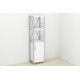 Етажерка 3/34 Ferrum-decor Серії Конект із тумбою 144x34x28 Сірий ДСП Біле (FRD-104435) - фото 3