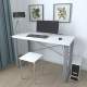 Письменный стол Ferrum-decor Драйв 75x140x60 Серый металл ДСП Белое 32 мм (FRD-103345) - фото 3