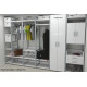 Шафа Гардероб Уні секція 5 серії Конект Ferrum-decor 220x60x50см Сірий метал ДСП Білий 32 мм (FRD-104515) - фото 3