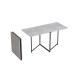 Стіл трансформер книга Панама Ferrum-decor 75x148x68 Чорний метал ДСП Бетон 16 мм (FRD-106825) - фото 5