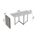 Стіл трансформер книга Панама Ferrum-decor 75x148x68 Чорний метал ДСП Бетон 16 мм (FRD-106825) - фото 2