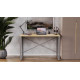 Письмовий стіл Ferrum-decor Серії Конект 75x120x600 сірий ДСП Дуб Артизан 16мм (FRD-104215) - фото 3