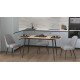 Стіл кухонний розкладний Данді на конусних ногах Ferrum-decor 75x120(160)x60 Чорний метал ДСП Дуб Артизан 16 мм (FRD-106776) - фото 9