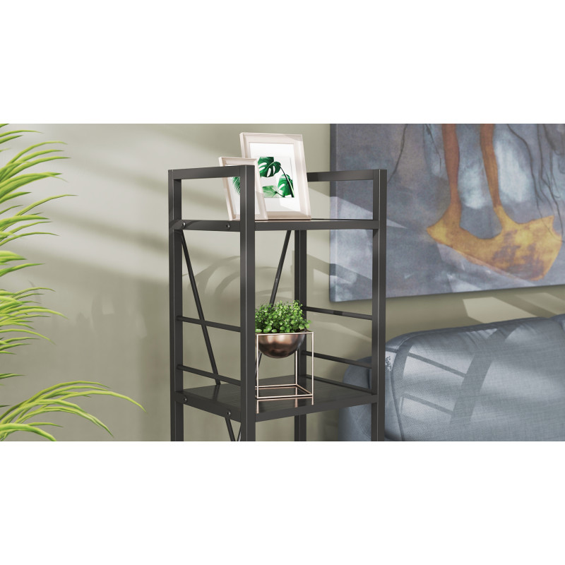 Етажерка 4/34 Ferrum-decor Серії Конект 120x34x28 чорний ДСП Сосна Кембра 16мм (FRD-104276)