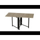 Стіл-книга трансформер Оріон 2 Ferrum-decor 750x1520x730 Чорний метал ДСП Дуб Сонома 16 мм (FRD-104586) - фото 3