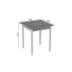 Стіл кухонний Ferrum-decor Дієго 75x80x80 Білий ДСП Бетон 16мм (FRD-105576) - фото 2