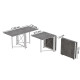 Стіл-книга трансформер Оріон 2 Ferrum-decor 750x1520x730 Білий метал ДСП Бетон 16 мм (FRD-104596) - фото 4