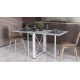 Стіл-книга трансформер Оріон 2 Ferrum-decor 750x1520x730 Білий метал ДСП Бетон 16 мм (FRD-104596) - фото 2