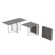 Стіл-книга трансформер Оріон 2 Ferrum-decor 750x1520x730 Білий метал ДСП Бетон 16 мм (FRD-104596) - фото 3