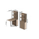 Стол книжка с этажеркой Практик 2 Ferrum-decor 1555x640x990 Черный металл ДСП Дуб Сан-Марино 16 мм (FRD-104626) - фото 2
