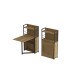 Стіл книжка з етажеркою Практик 1 Ferrum-decor 1200x640x990 Чорний метал ДСП Дуб Артизан 16 мм (FRD-104616) - фото 3
