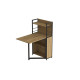 Стіл книжка з етажеркою Практик 1 Ferrum-decor 1200x640x990 Чорний метал ДСП Дуб Артизан 16 мм (FRD-104616) - фото 5