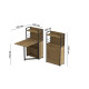 Стіл книжка з етажеркою Практик 1 Ferrum-decor 1200x640x990 Чорний метал ДСП Дуб Артизан 16 мм (FRD-104616) - фото 2