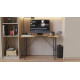 Стіл письмовий Line Тайм Ferrum-decor 75x100x60 Чорний метал ДСП Дуб Артизан 16 мм (FRD-104876) - фото 3