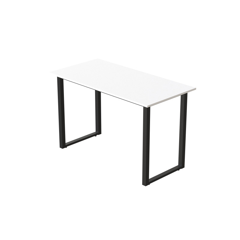 Стол письменный Кнап 2 Ferrum-decor 75x100x60 Черный металл ДСП Белый 16 мм (FRD-106386)
