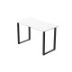 Стол письменный Кнап 2 Ferrum-decor 75x140x70 Черный металл ДСП Белый 16 мм (FRD-106426) - фото 7
