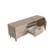 Тумба Лестер на конусних ніжках Ferrum-decor 48x139x38 Чорний метал ДСП Дуб Сан-Марино 16 мм (FRD-106806) - фото 5