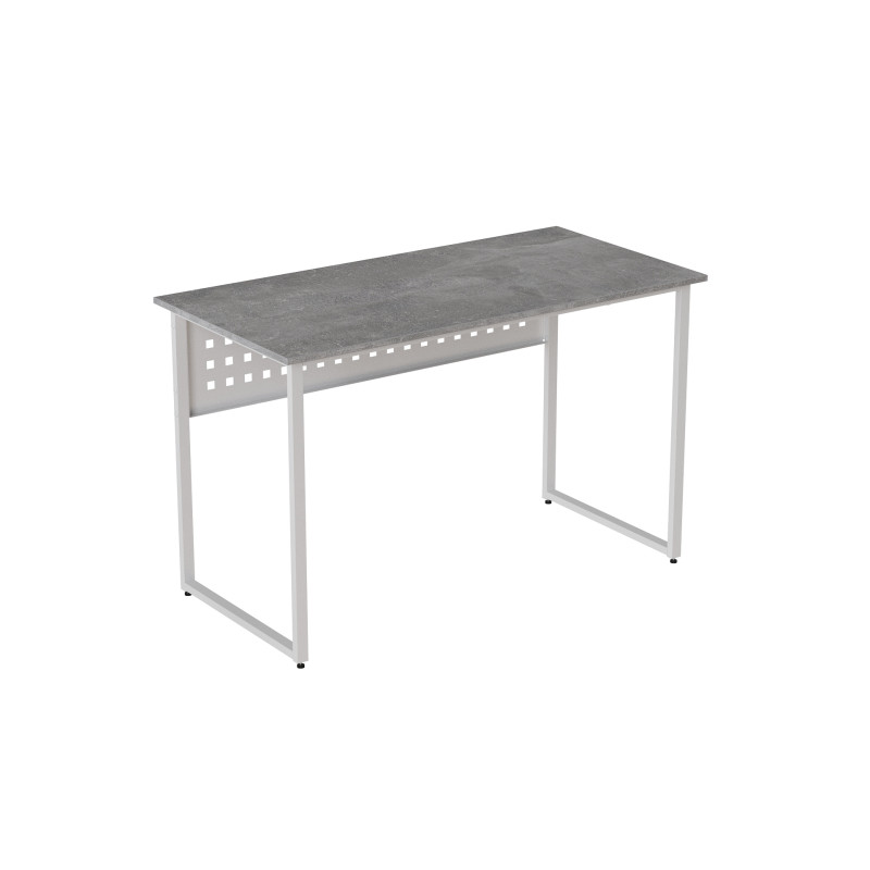Стол письменный Майк Ferrum-decor 75x100x70 Белый металл ДСП Бетон 16 мм (FRD-106526)