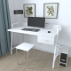 Письменный стол Ferrum-decor Комфорт 75x100x60 Белый металл ДСП Белое 32 мм (FRD-103436) - фото 2