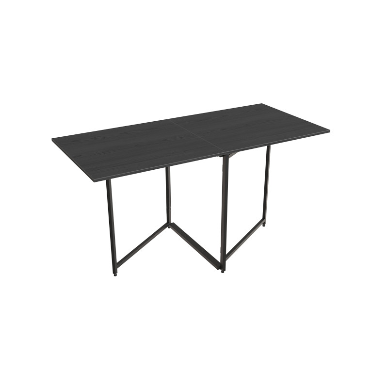 Стіл трансформер книга Панама Ferrum-decor 75x148x68 Чорний метал ДСП Сосна Кембра 16 мм (FRD-106826)