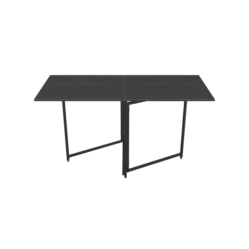 Стіл трансформер книга Панама Ferrum-decor 75x148x68 Чорний метал ДСП Сосна Кембра 16 мм (FRD-106826)
