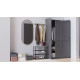 Полиця для взуття Слайм 3 Ferrum-decor 635x630x260 Чорний метал ДСП Біле 16 мм (FRD-105156) - фото 9