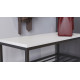 Полиця для взуття Слайм 3 Ferrum-decor 635x630x260 Чорний метал ДСП Біле 16 мм (FRD-105156) - фото 3