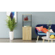Стол-тумба трансформер Смарт 4/1 с этажеркой Ferrum-decor 1430x1450x500 Черный металл ДСП Дуб Сонома 16 мм (FRD-105126) - фото 7