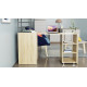 Стол-тумба трансформер Смарт 4/1 с этажеркой Ferrum-decor 1430x1450x500 Черный металл ДСП Дуб Сонома 16 мм (FRD-105126) - фото 5