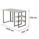 Стол письменный Кевин Ferrum-decor 75x140x70 Черный металл ДСП Дуб Кремона Торро 32 мм (FRD-108186) - фото 2