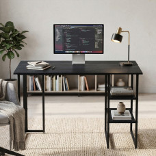 Стол письменный Кевин Ferrum-decor 75x140x70 Черный металл ДСП Каштан Арвадонна 16 мм (FRD-108111)