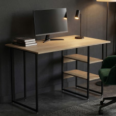 Стол письменный Кевин Ferrum-decor 75x140x70 Черный металл ДСП Дуб Кремона Торро 16 мм (FRD-108183)