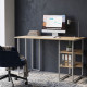 Стол письменный Кевин Ferrum-decor 75x120x60 Серый металл ДСП Дуб Евок Прибрежный 16 мм (FRD-108053) - фото 6