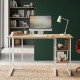 Стол письменный Кевин Ferrum-decor 75x140x70 Белый металл ДСП Дуб Евок Прибрежный 16 мм (FRD-108076) - фото 1