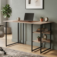 Письменный стол Ferrum-decor Кевин 75x100x60 черный ДСП Дуб Сан-Марино 32мм (FRD-106859)