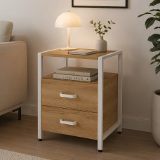 Тумба універсальна Ferrum-decor Вів'єн 2/2 50x41x40 білий ДСП Дуб Артизан 16 мм (FRD-106866)