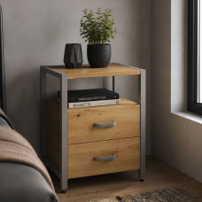 Тумба універсальна Ferrum-decor Вів'єн 2/2 50x41x40 сірий ДСП Дуб Артизан 16 мм (FRD-106867)