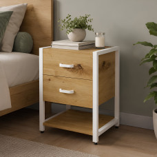 Тумба універсальна Ferrum-decor Вів'єн 2/1 50x41x40 білий ДСП Дуб Артизан 16 мм (FRD-106868)