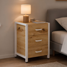 Тумба універсальна Ferrum-decor Вів'єн 3 50x41x40 білий ДСП Дуб Артизан 16 мм (FRD-106871)