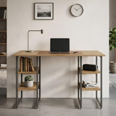 Компьютерный стол Ferrum-decor Карэн 75x140x60 черный ДСП Дуб Артизан 32мм (FRD-107257)