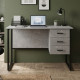 Компьютерный стол Ferrum-decor Гарри 75x140x70 черный ДСП Бетон 32мм (FRD-107311) - фото 1