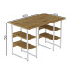 Компьютерный стол Ferrum-decor Карэн 75x140x60 черный ДСП Дуб Артизан 16мм (FRD-107256) - фото 4