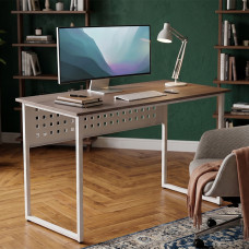 Стол письменный Майк Ferrum-decor 75x100x60 Белый металл ДСП Дуб Кремона Канолло 16 мм (FRD-108190)