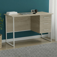 Письменный стол Ferrum-decor Гарри 75x120x70 белый ДСП Дуб Сонома 16мм (FRD-101002)