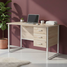 Компьютерный стол Ferrum-decor Гарри 75x120x70 белый ДСП Дуб Сан-Марино 16мм (FRD-101004)