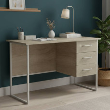 Письменный стол Ferrum-decor Гарри 75x140x70 белый ДСП Дуб Сонома 16мм (FRD-101012)